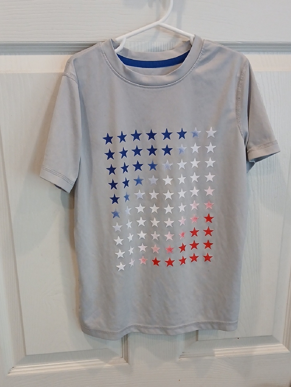 Target Grey Short Sleeve Tee with Red, Blue & White Stars